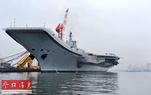 資料圖:中國(guó)航母平臺(tái) 資料圖:中國(guó)航母平臺(tái)
