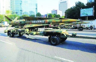 韓國(guó)陸軍NHK-2彈道導(dǎo)彈。(資料圖) 韓國(guó)陸軍NHK-2彈道導(dǎo)彈。(資料圖)