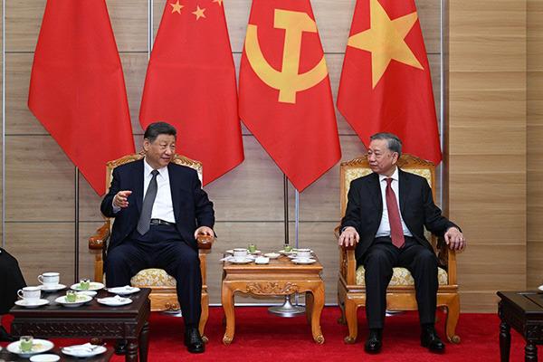 習(xí)近平同越共中央總書(shū)記蘇林話(huà)別