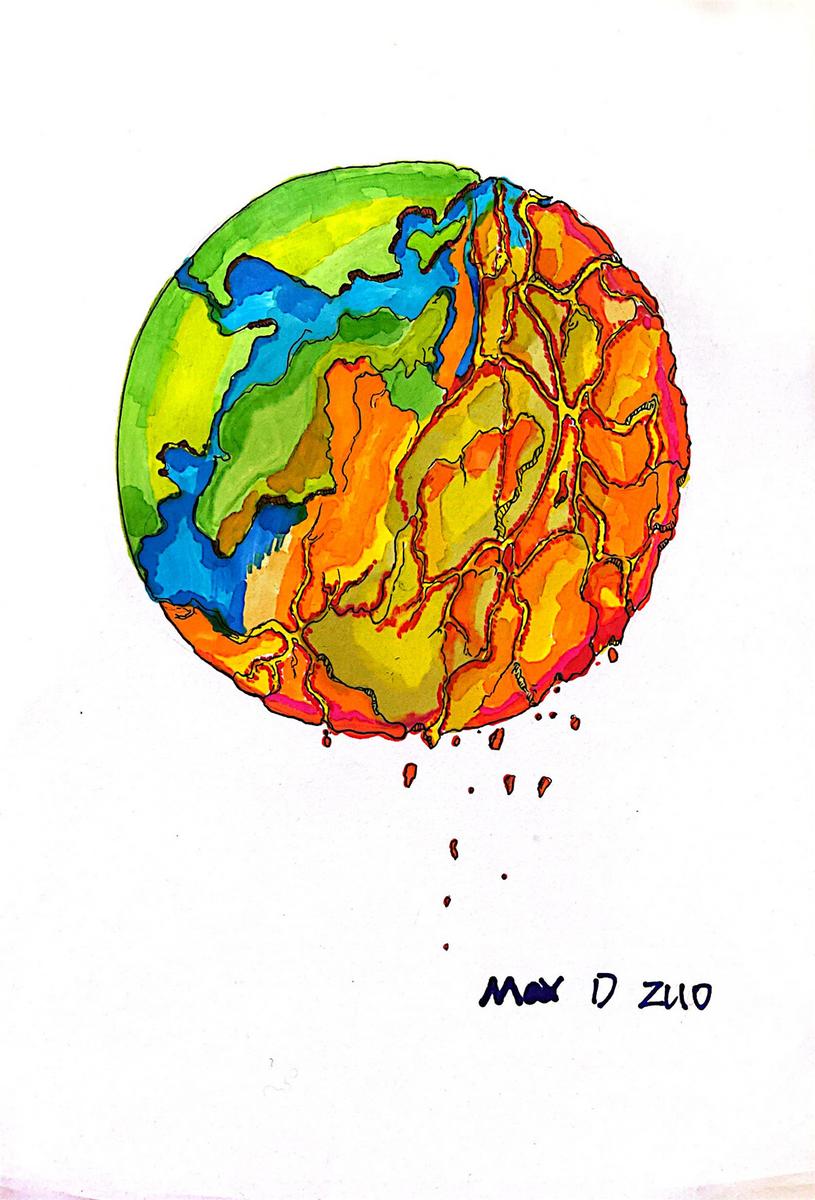 《地球已超載，它沸騰（生氣）了》 Max D Zuo 7歲