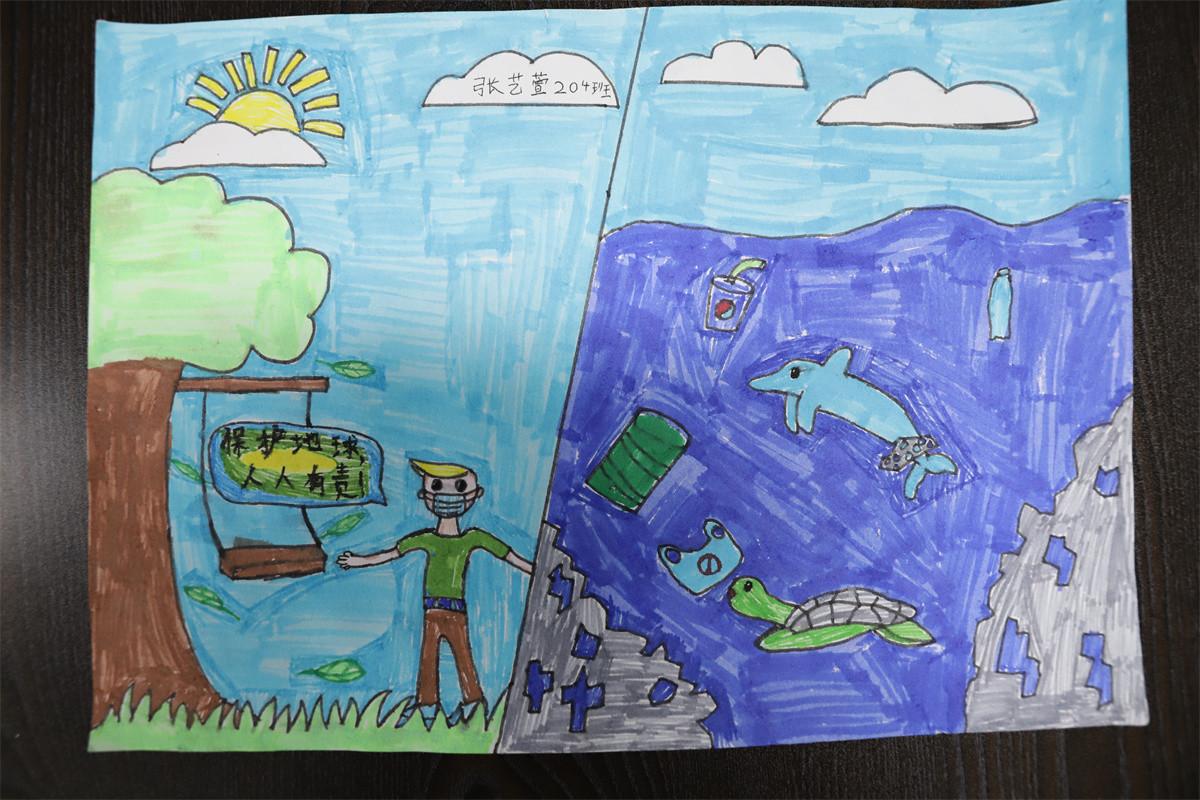 《保護(hù)環(huán)境，人人有責(zé)》 張藝萱  8歲