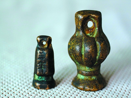 寧夏石嘴山發(fā)現(xiàn)元代銅權最大高5.5厘米(圖)