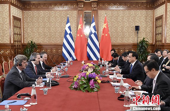 李克強(qiáng)會(huì)見希臘總理:中國支持中方企業(yè)參與希臘私有化項(xiàng)目